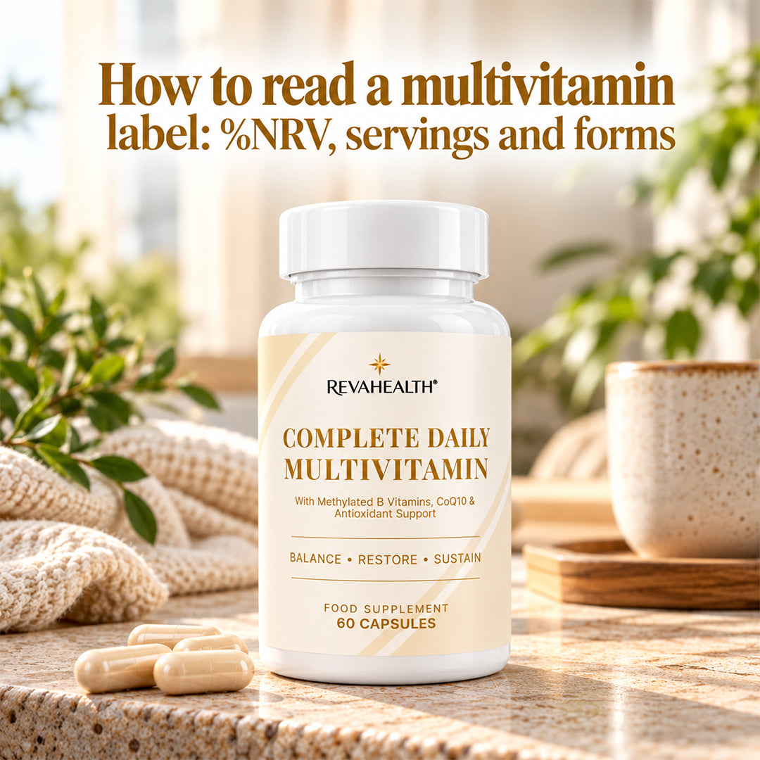 How to read a multivitamin label: %NRV, servings and forms