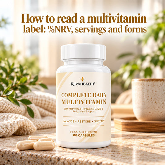 How to read a multivitamin label: %NRV, servings and forms