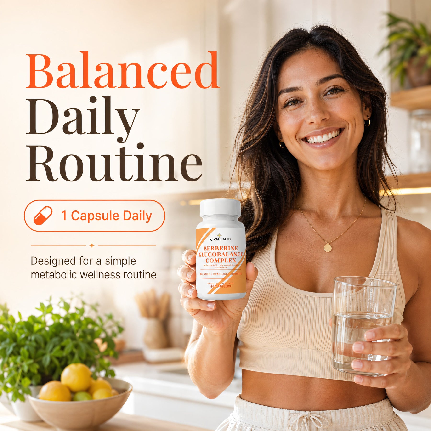 RevaHealth Berberine GlucoBalance Complex product detail graphic 1