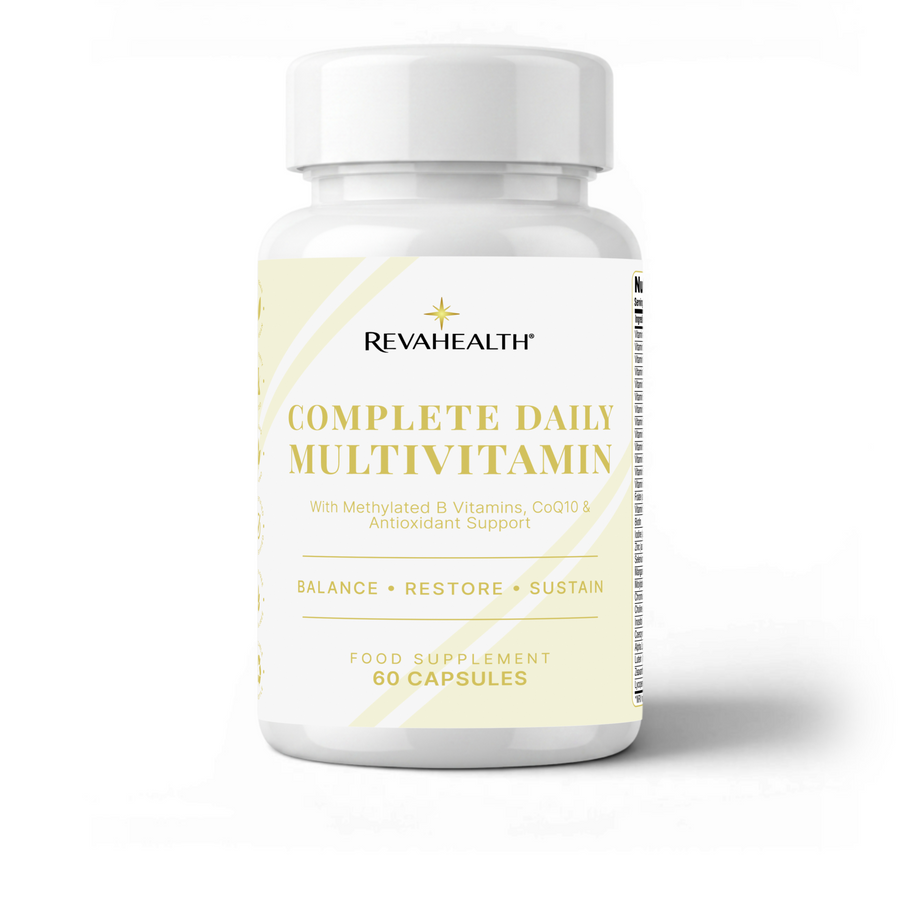 RevaHealth Complete Daily Multivitamin supplement bottle, product photograph 1