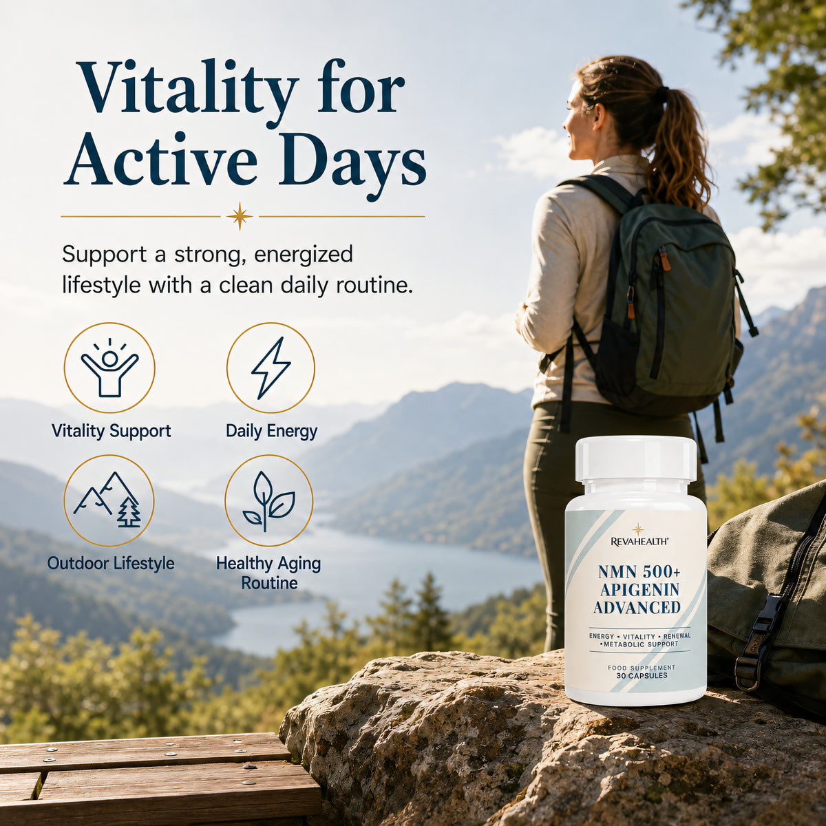 RevaHealth NMN 500 + Apigenin Advanced