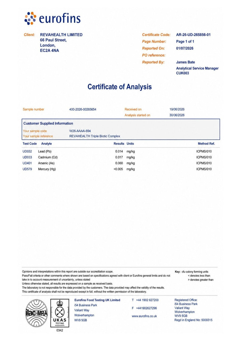 RevaHealth Triple Biotic Complex