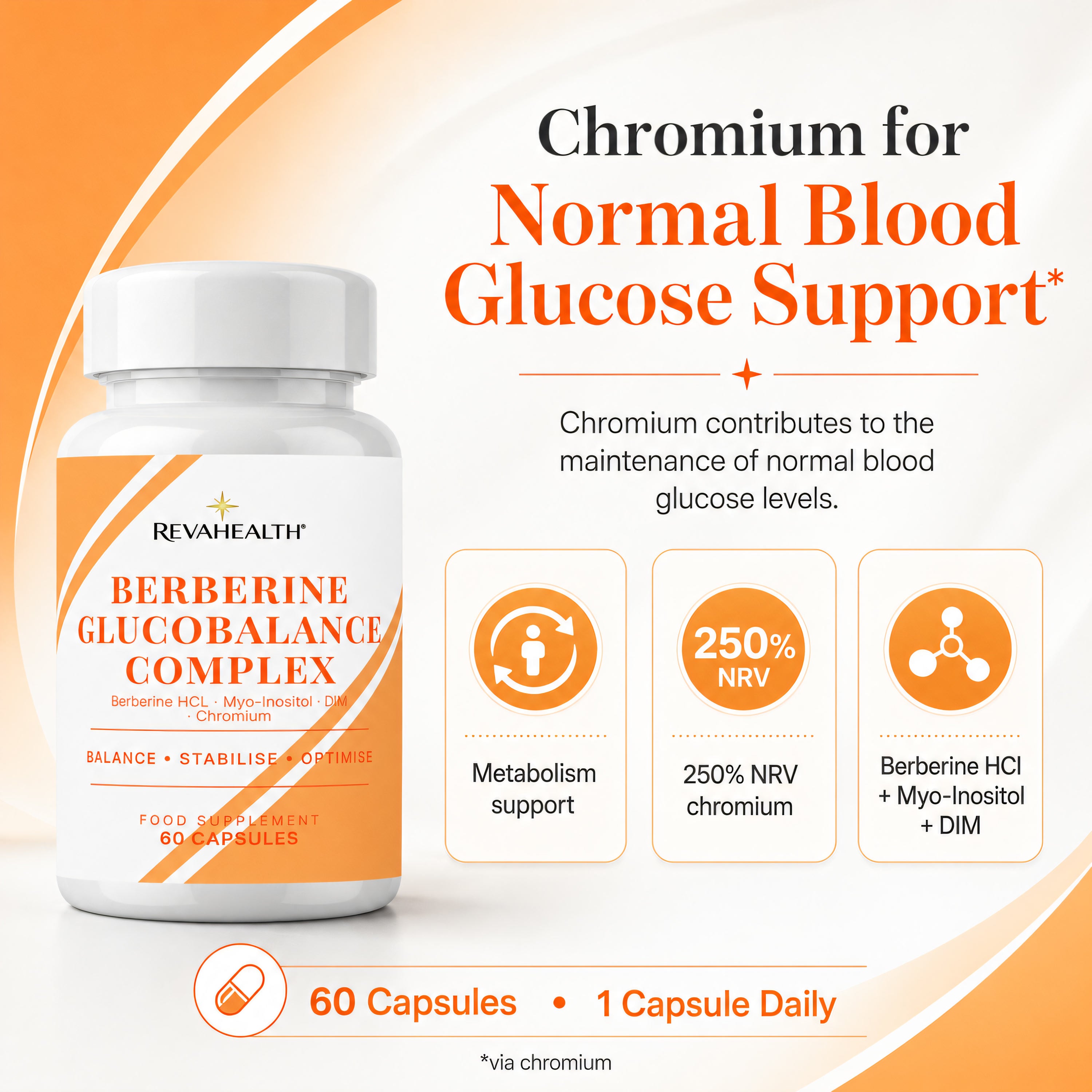RevaHealth Berberine GlucoBalance Complex product detail graphic 5