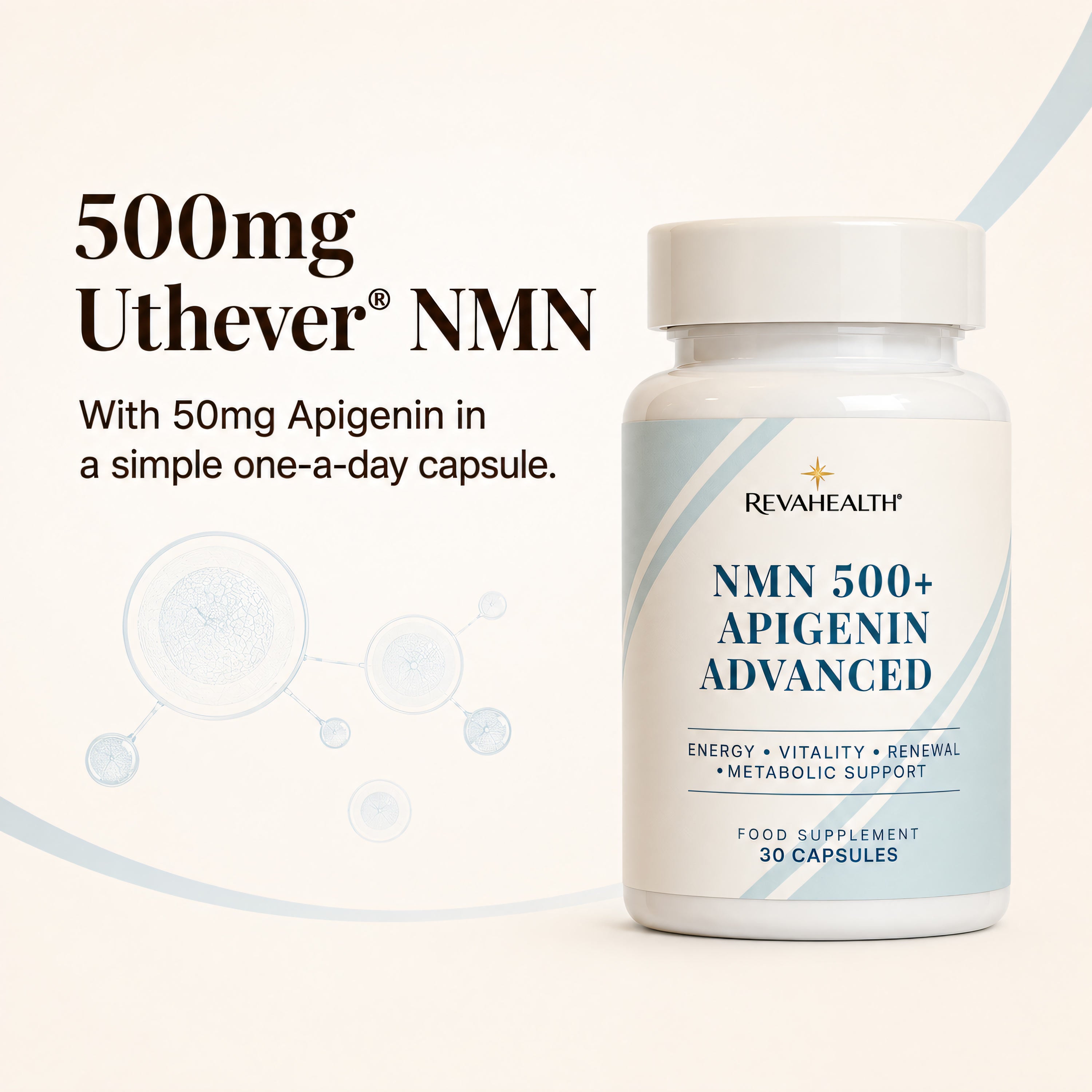RevaHealth NMN 500 + Apigenin Advanced product detail graphic 3