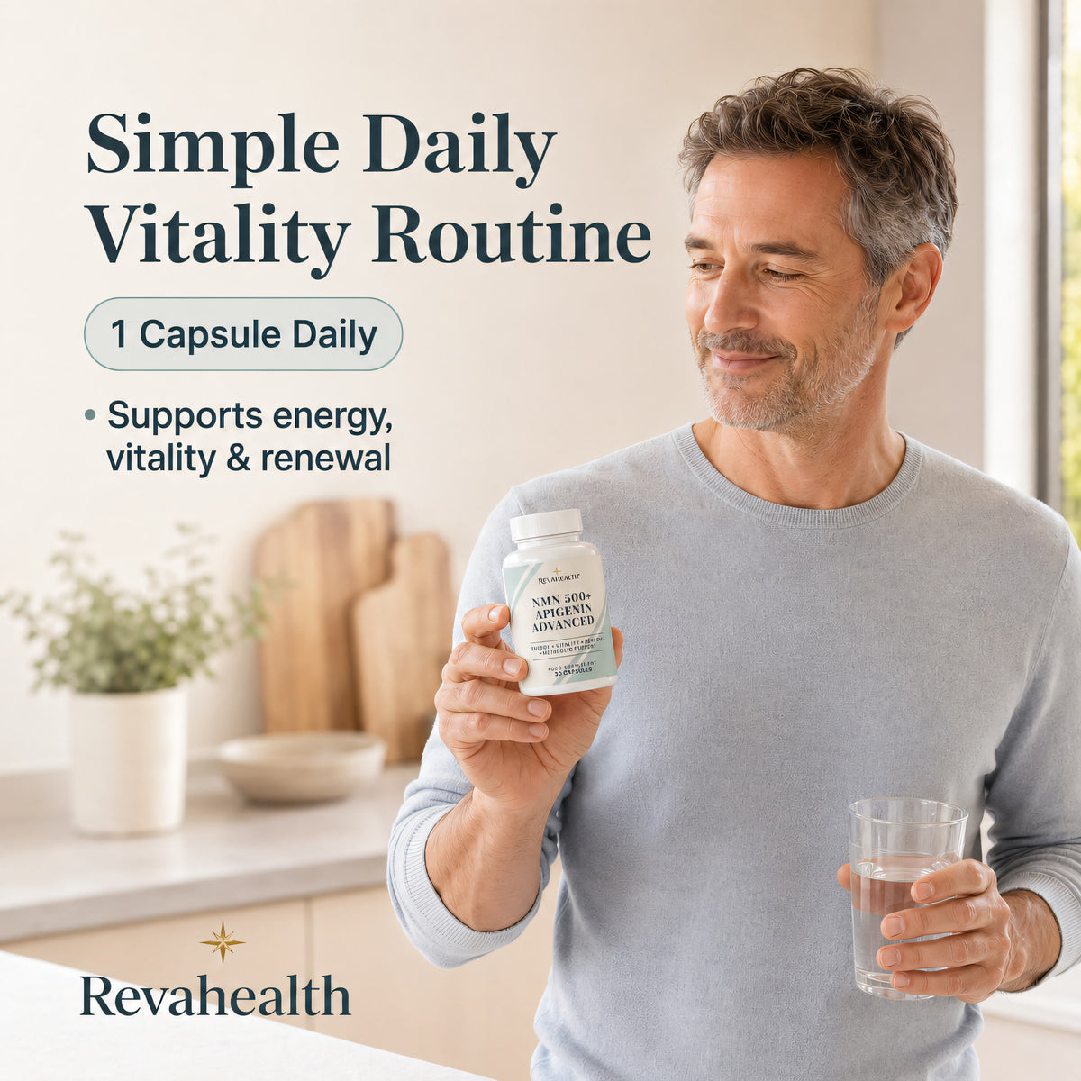 RevaHealth NMN 500 + Apigenin Advanced product detail graphic 5