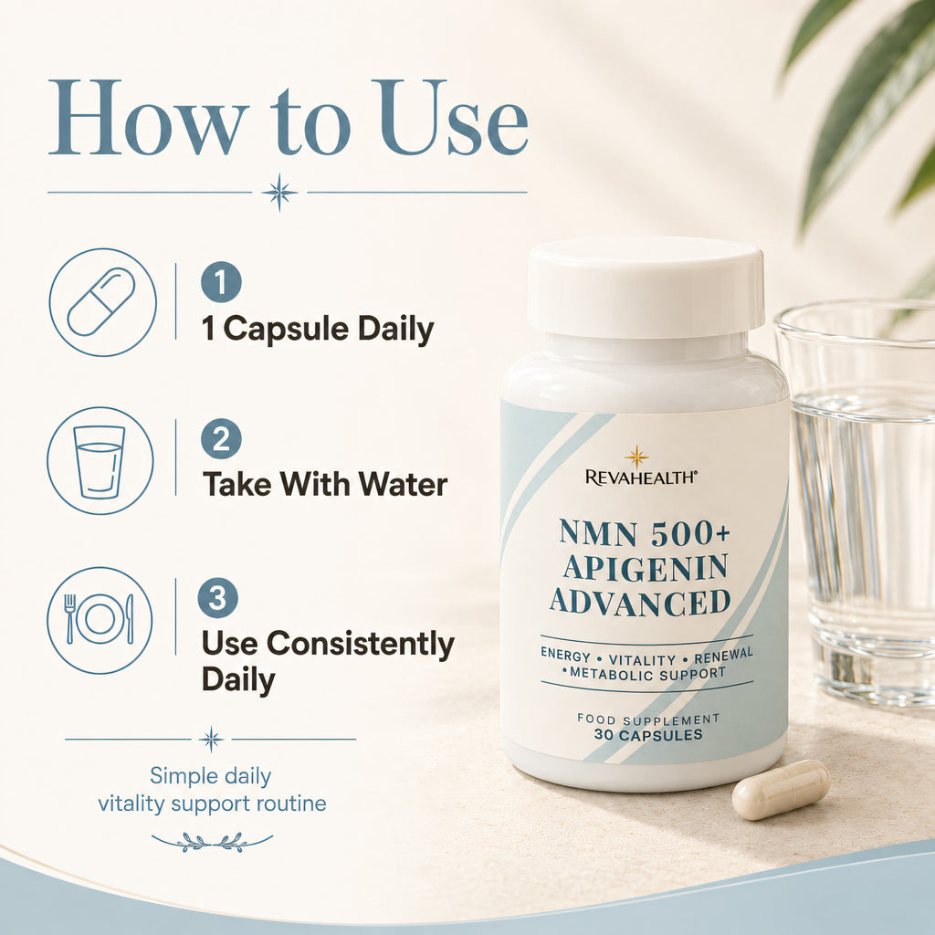 RevaHealth NMN 500 + Apigenin Advanced product detail graphic 6